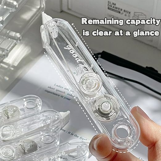 5 Pack White Correction Tape Pen Pull Out Tape for School Supplies