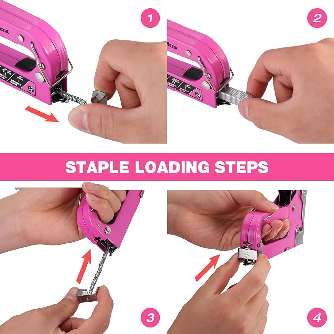 ValueMax Staple Gun, Heavy Duty 3-in-1 Manual Nail Gun with 2000 Staples, Remover, Upholstery Stapler for Wood, Furniture, Carpet, Carpentry, DIY, Wire, Decoration, Craft, Fixing Material, Decoration | Staple Remover Included, Upholstery Work, Wood Fur...