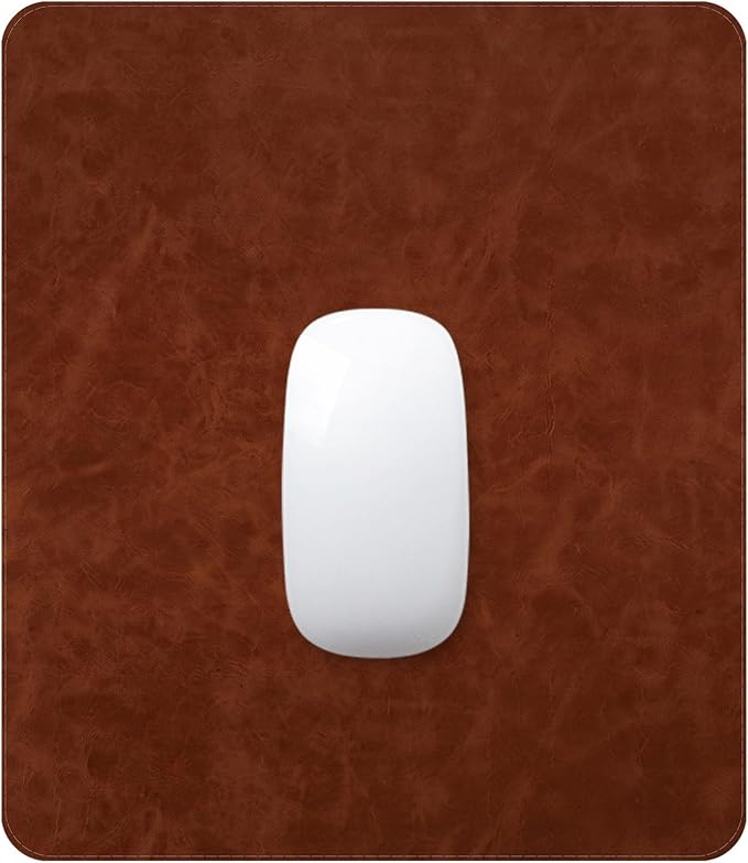 Mouse pad, Non-Slip Washable Waterproof Computer Mouse mat Thick for Laptop Wireless Mouse Home Office Travel, Portable 9.8"x 8.3" S Brown