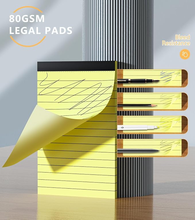 12 Pack Notepads 3x5, Perforated Yellow Memo Pads, 30 Sheets | Thick Paper, Ink Bleed Resistant, Smooth Writing Durable Cardboard Back, Easy Tear-Off,Perforated Pages, Compact Size