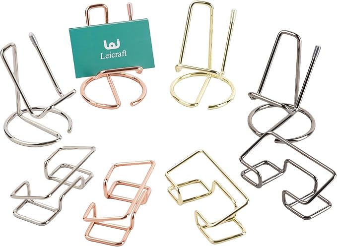 Business Card Holder for Desk, Cute Metal Card Organizers and Office Desk Accessories for Men and Women (Silver)