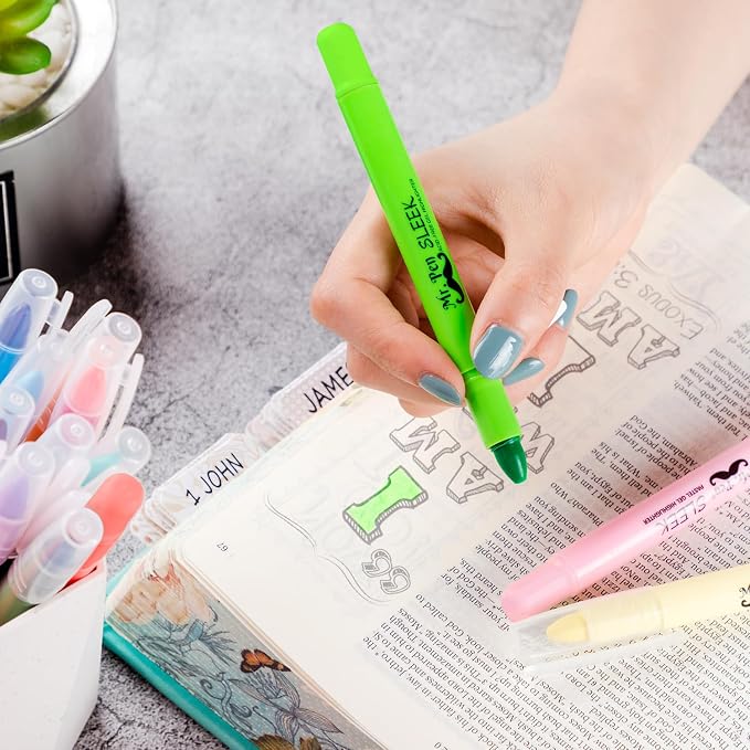 Mr. Pen- No Bleed Gel Highlighters, Assorted Colors, 16 Pack | Bible Highlighters and Pens No Bleed, Bible Markers for Study, Journaling, School Supplies and Accessories