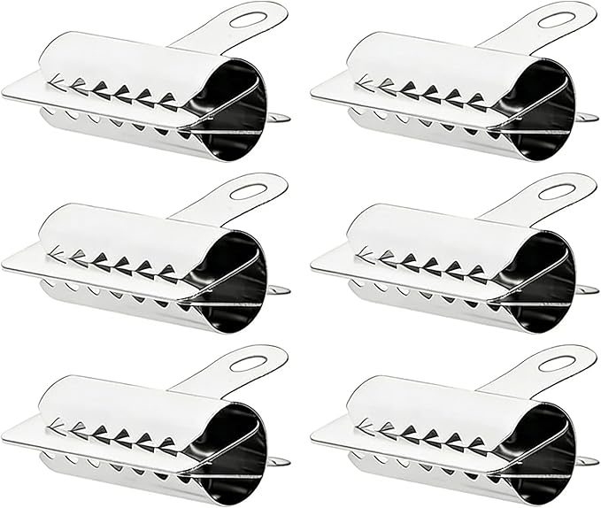 Extra Large Bulldog Clips, 6 Pcs, 3 Inch, Silver, 75 mm, Hinge Paper Clips, Metal Clamps for Crafts, Food Bags, Drawings, Photos