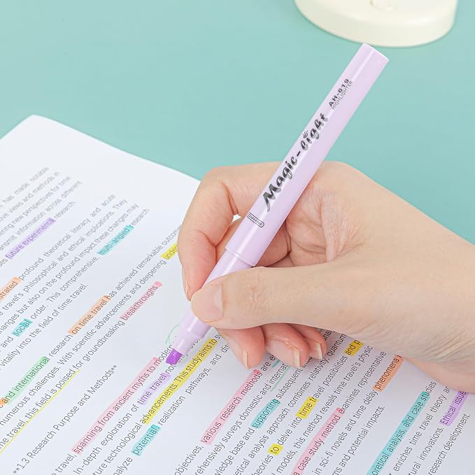 AIHAO Pastel Highlighters, Assorted Color, Chisel Tip Marker Pen, 12Pack, No Bleed, Aesthetic Cute Highlighter, Ideal for Office Home Supplies.