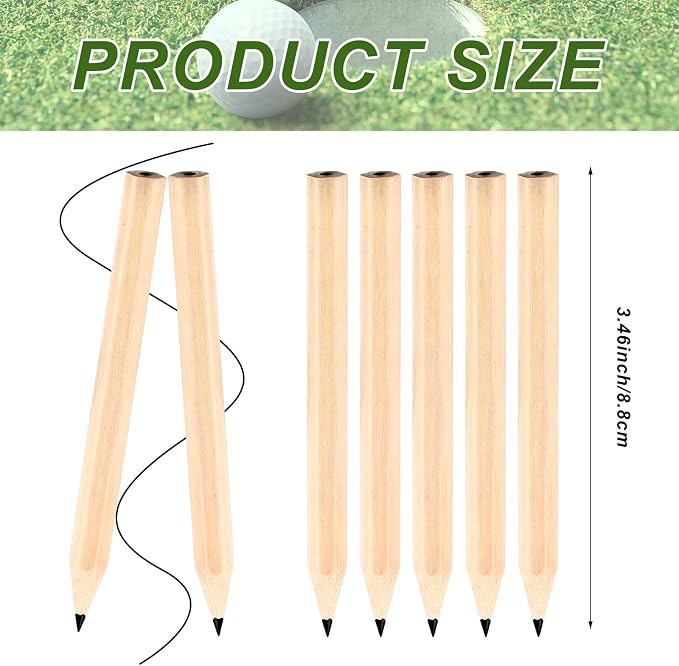 Yexiya Golf Pencils Bulk Half 2 HB 3.5 Pre Sharpened Hexagonal Yellow Wood Mini Pencils for Party Favors Kids School Classroom Office Supplies(4000 Pcs)