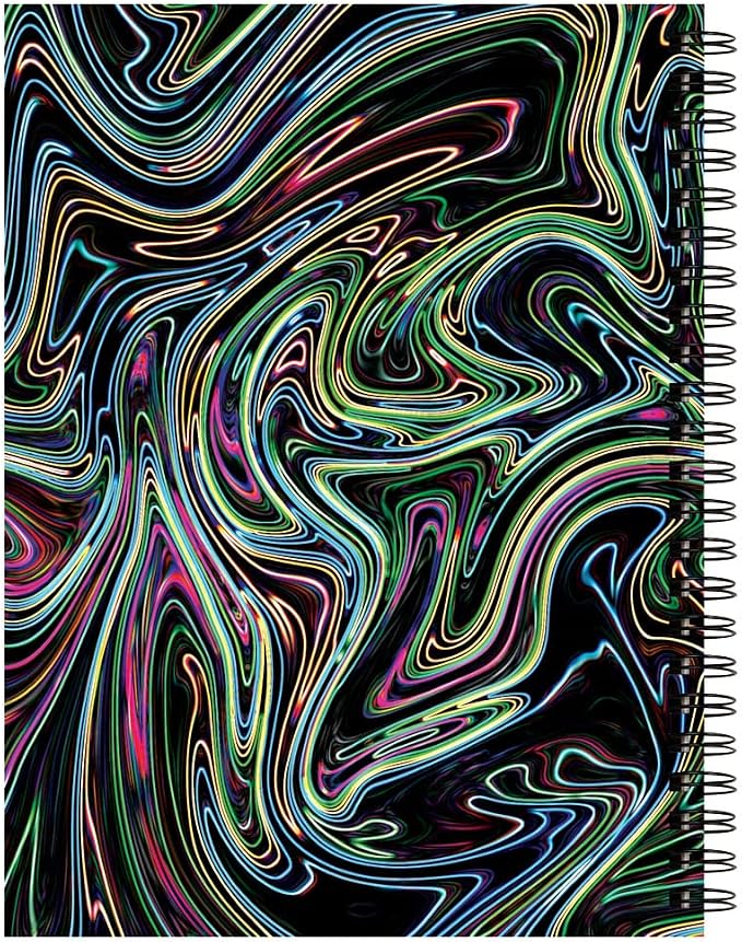 UCreate Fashion Poly Sketch Book Abstract Design, 9" x 12", Neon 75 Sheets