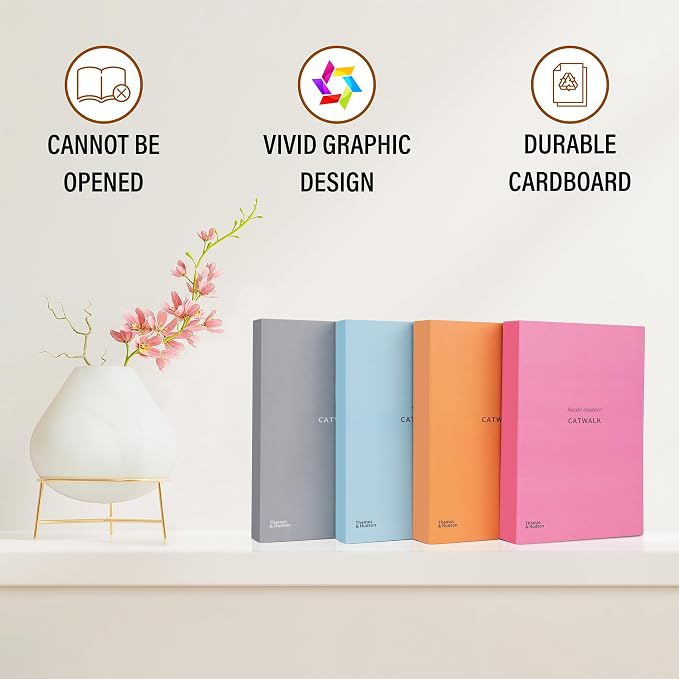 4 Pcs Decorative Books | Faux Modern Coffee Table & Shelf Decor | Sleek Minimalist Look for Living Room, Office and Entryway - Not Real, Tool-Free 2-Min Setup