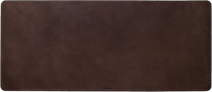DAREhueFull Grain Genuine Leather Desk Pad – Dark Brown (XL) - Premium Desk Mat with Non-Slip Backing, Thick 3mm, Office Desk Protector for Work & Gaming (Extra Large 35.4 x 15.7 inch)