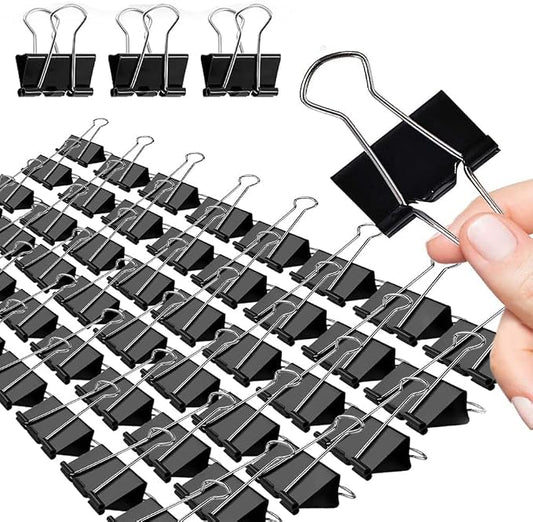 Large Binder Clips, 72 Pack, 1.6 Inch, Non-Standard 41mm, Black, Capacity 0.66 Inch, Paper Clip, Great Office Clips, Office Supplies