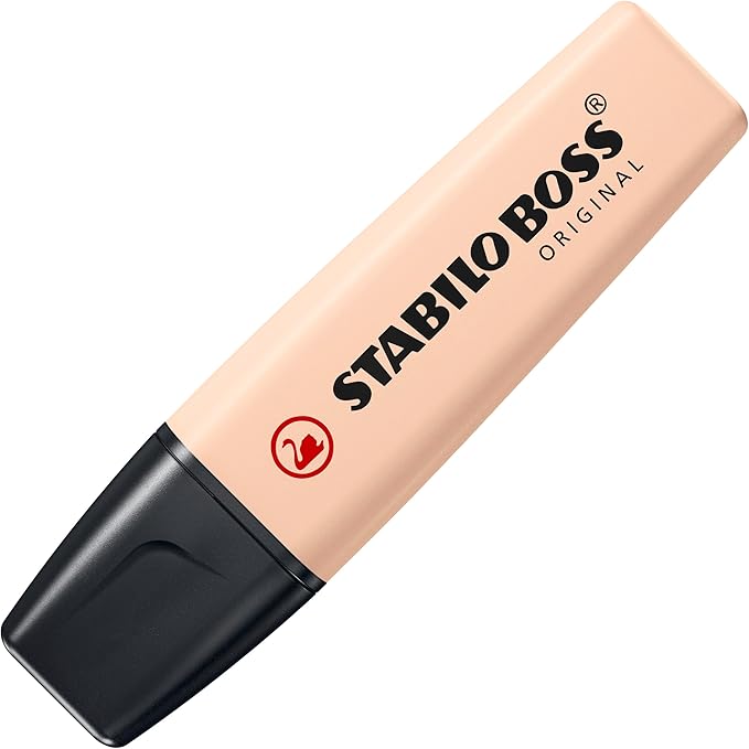 STABILO Highlighter BOSS ORIGINAL NatureCOLORS - Pack of 4 - Beige, Warm Grey, Earth Green, Black