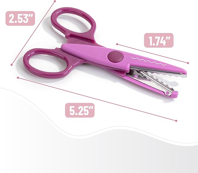 Mr. Pen- Craft Scissors Decorative Edge, 6 Pack, Vintage Colors | Zig Zag Scissors for Crafting, Scrapbooking, Fancy, Pattern, Design