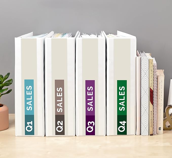 Avery Standard View 3 Ring Binder, 3" Round Rings, 460-Sheet Capacity, 3.5 Inch Wide Spine, 1 White Binder, Ideal for Lightweight Organization and Occasional Referencing (05741)