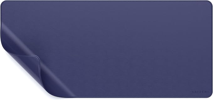 Satechi Vegan Leather Desk Mat, Large Mouse Pad Scratch and Water Resistant, Easy to Clean, Desk Pad for Office and Home, 26.8” x 12.4” x 0.1” - Future Dusk
