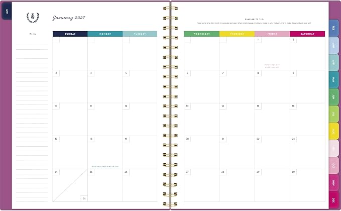 AT-A-GLANCE 2027 Planner, Simplified by Emily Ley, Weekly & Monthly, 8.5" x 11", Nostalgia Pink (EL60-905-27)