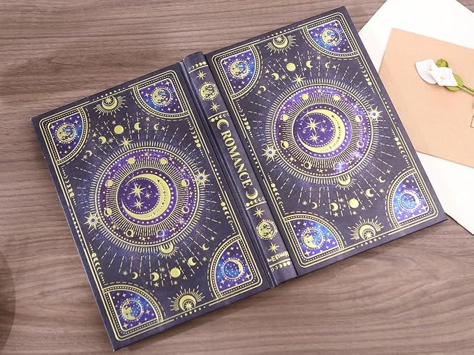 Hardcover Notebook Journal with 224 Pages, A5 Lined Journal for Smooth Writing, Aesthetic Celestial Magic Planet Notebook Journal, Mystical Journal for Women & Teens