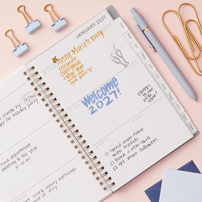 Blue Sky 2027 Weekly & Monthly Planner Calendar, 5"x8", Tula | January 2027 - December 2027, Flexible Frosted Cover, Durable Twin Wire Binding, Laminated Tabs