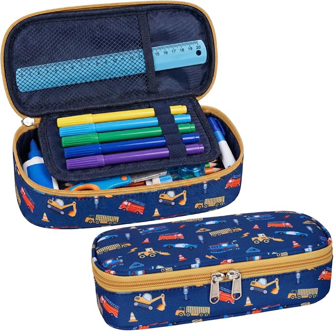Bagseri Pencil Case for Girls - Large School Supplies Pouch for Class | Girls Pencil Case Wide Open, Kids Pen Bag with Multi-Slot, Cute Water Resistent Organizer, Purple Pink Tie-dye