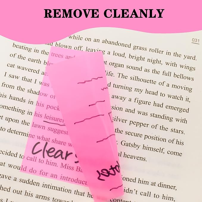 YOUDEFUL 800Pcs Transparent Sticky Notes, Bright Rose Red Clear Sticky Notes, 3"x3" Waterproof Translucent Sticky Note Pads, Index Tabs, Clear Post it Notes for Bible Study, See Through Sticky Notes
