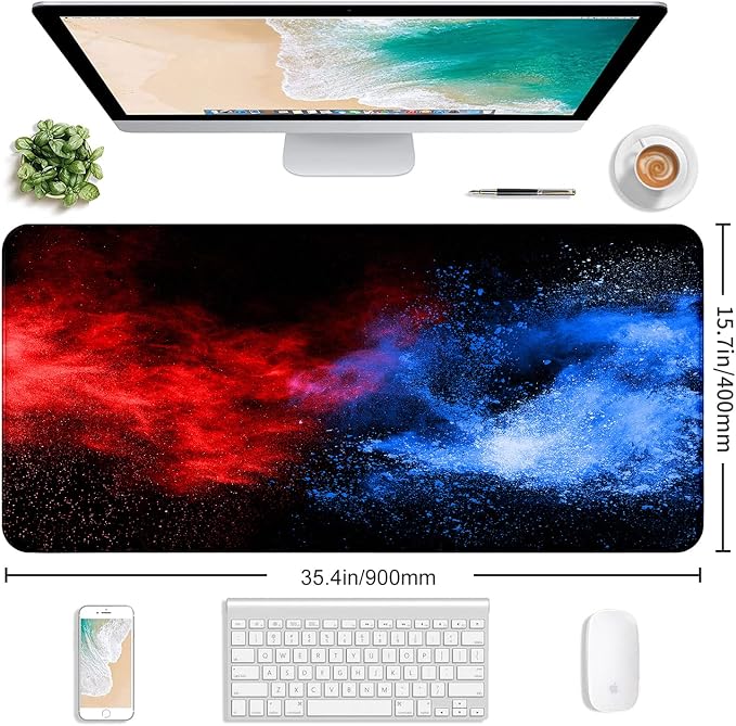Colorful Starry Sky Mouse Pad, Office, Keyboard, Laptop, and Home Desk Pad | Large Extended Mouse Pad; Full Desk Coverage; Waterproof Coating; Stable Anti-Slide Base For Gaming, Office, Study Daily Use