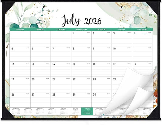 2026-2027 Desk Calendar - Large Desk Calendar from July 2026 to December 2027, 22''x17'',18 Monthly Desk/Wall Calendar, Desk Calendars 2026-2027 Large Space for Writing with Protect Corner