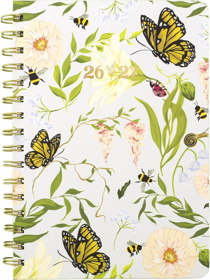 Cambridge Planner 2026-2027 Weekly & Monthly Academic 12-Month July-June, 5-1/2" x 8-1/2", Pen+Pillar, Pollinator (PP24-200A)
