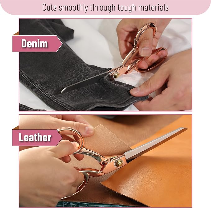 Mr. Pen- Premium Tailor Scissors, 8-Inch | Heavy Duty Carbon Steel Sewing & Fabric Scissors, Tailor Shears, Ultra-Sharp for Smooth Cutting