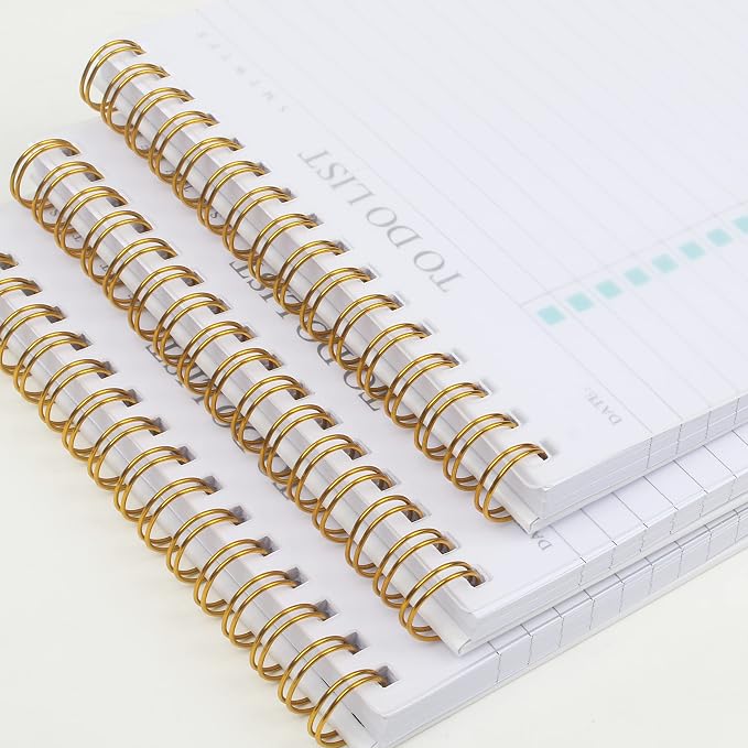 To Do List Notepad, Undated Daily Planner Notepad, A5 (5.5" x 8.3"), Green | To Do List Notebook, Checklist Planner, Waterproof Spiral Notepad, for Work, Office Supplies, School Planner, 52 Sheets/Pack