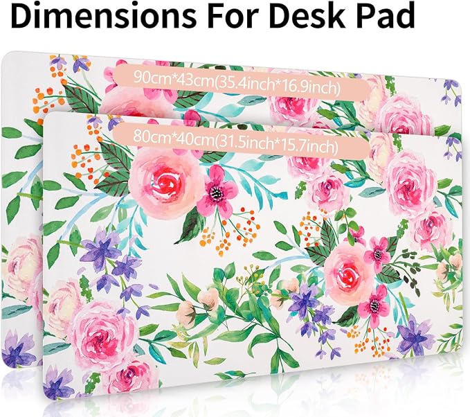 Large Desk Mat, Desk Matt for Desktop, Women Girls Waterproof Large Keyboard Pad, Cute Computer Mat for Office Work/Home/Decor/Desktop Accessories (35.4"x16.9")