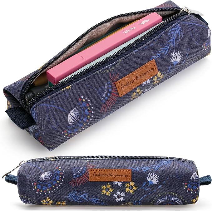 Mr. Pen- Cute Pencil Case Pouch, Multipurpose Canvas Bible Pencil Pouch | Smooth Zipper, Premium Material, Neat Stitches, Ideal for Stationery, Cosmetics, Electronics, School, Office, Travel