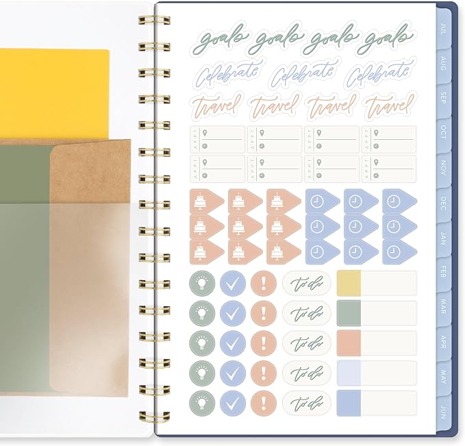 Cambridge Planner 2026-2027 Weekly & Monthly Academic 12-Month July-June, 5-1/2" x 8-1/2", Leah Bisch, Bow Trellis (LB52-200A)
