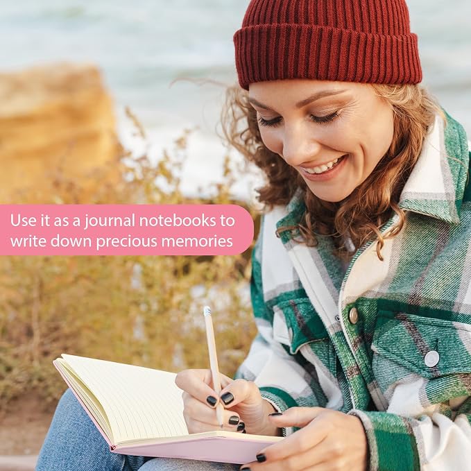 Honoson 20 Pack A5 Lined Journal Notebooks Hardcover Executive Notebook 5.5" x 8.3" PU Leather Wide Ruled Journals Bulk 160 Pages for Back to School Supplies Office Business Home (4 Pastel Colors)