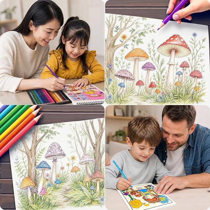 FUNLAVIE 24 Count Colored Pencils for Adult Coloring Books, Coloring Pencil Set for Adults, Soft Core Drawing Pencils for Sketching, Blending, Layering & Shading, Art Supplies for Artists