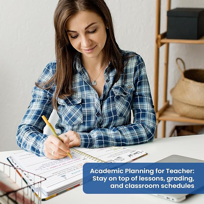 Planner 2026-2027, Academic Year Monthly and Weekly Calendar Planner, Jul 2026 - Jun 2027, Hardcover Teacher Student Planning Agenda book with Tabs, Perfect for School Office Supplies, 8.5" x 11" - Vivid Petals