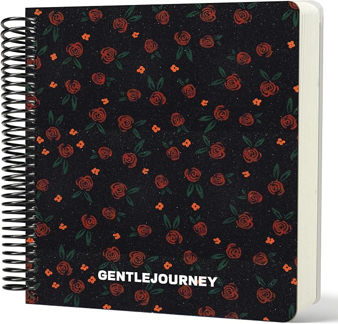 Hardcover Sketchbook,7.2"x8.3"Spiral Bound Drawing Pad,Midnight Roses | 150gsm(92lb)Acid-Free Thick Paper,Blank Art Journal for Adults,Artists&Beginners,Ideal for Sketching,Doodling and Mixed Media