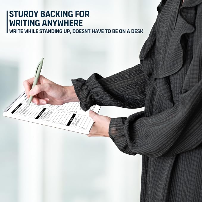 Weekly Planner To Do List Pad - 8.5x11" 52 Sheets Spiral - Desk Notepad | with Multiple Sections, Undated Planning Notebook Checklist, Todo List Agenda Plan, Notebook for Work