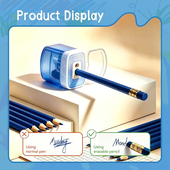 12 Pcs Blue Pencils with Eraser for Kids HB Erasable Pencils Pre-Sharpened Professional Wooden Pencils Set with Smooth Lead Cores, Ideal for School Drawing, Sketching, Coloring and Creative Projects