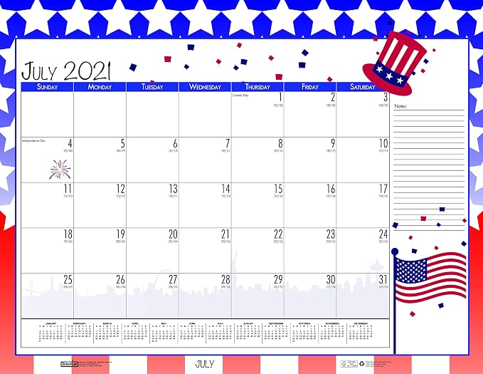 House of Doolittle 2021 Monthly Seasonal Desk Pad Calendar, 18.5 x 13 Inches, January - December (HOD1396-21)