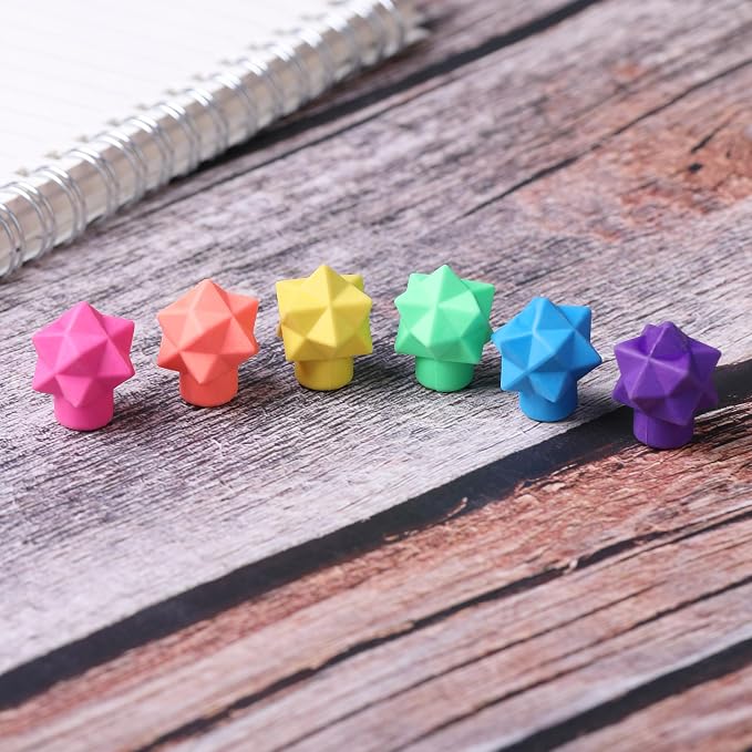 Mr. Pen- Pencil Top Erasers, 48 Pack, Vibrant Colors, Latex-Free | No-Smudge Cap Pencil Erasers for Precise Erasing, Kids, Teachers, Studying Supplies