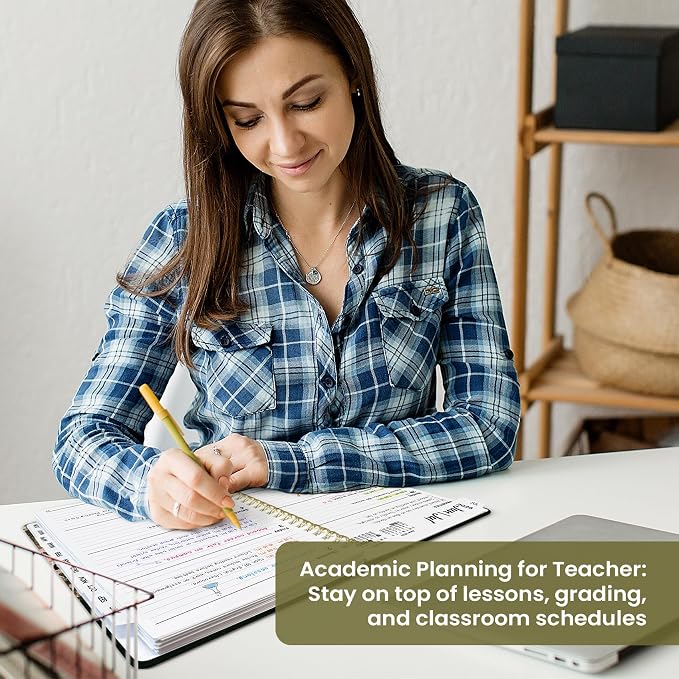 Planner 2026-2027, Academic Year Monthly and Weekly Calendar Planner, Jul 2026 - Jun 2027, Hardcover Teacher Student Planning Agenda book with Tabs, Perfect for School Office Supplies, 8.5" x 11" - Wildwood Fox