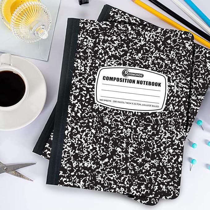 Rosmonde 2000 Pack (Pallet) Composition Notebooks Bulk, College Ruled, Full Pallet of Notebooks, 200 Pages (100 Sheets), 9-3/4 x 7-1/2, Bulk Notebooks for School, College & Office, 4-7 Days Transit