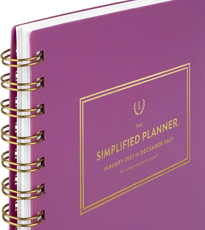 AT-A-GLANCE 2027 Planner, Simplified by Emily Ley, Weekly & Monthly, 5.5" x 8.5", Nostalgia Pink (EL60-200-27)