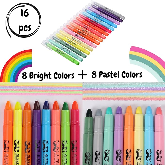 Mr. Pen- No Bleed Gel Highlighters, Assorted Colors, 16 Pack | Bible Highlighters and Pens No Bleed, Bible Markers for Study, Journaling, School Supplies and Accessories