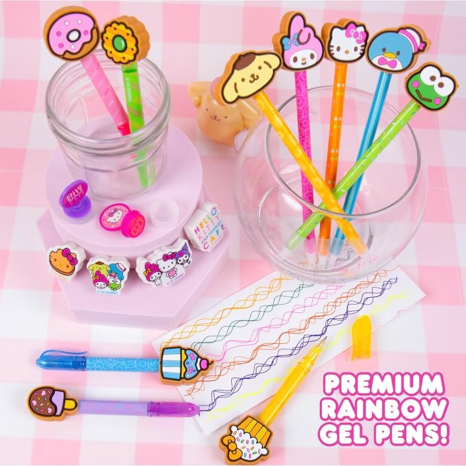 Horizon Group USA Hello Kitty & Friends Stationary Set, Cute School and Office Supplies, Sanrio Accessories, Kawaii Notebook, Multicolor Pens