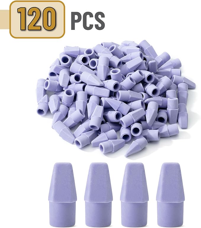 Mr. Pen- Pencil Erasers Toppers, 120 Pack, Purple, Erasers for Pencils | Pencil Top Erasers, Pencil Eraser