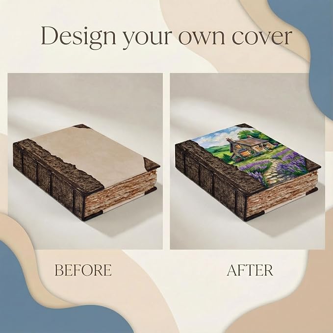 Rustic Vintage Leather Bound Journal - 200 Pages, 10"X7", Vintage - Handmade Antique Deckle Edges Watercolor Paper - Book of Shadows/Spell - Writing Notebook Sketchbook for Women and Men