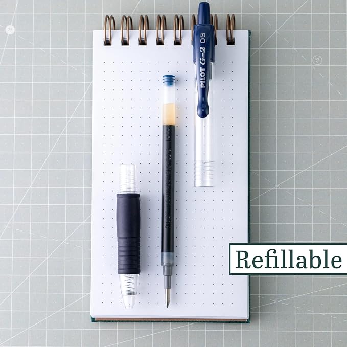 Pilot G2 Premium Refillable and Retractable Rolling Ball Gel Pens, Extra Fine Point, Gel Ink Pens, 0.5mm, Navy Blue Ink, 12-Pack