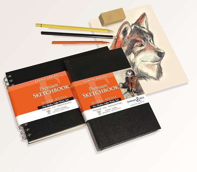 Stillman & Birn Gamma Series Hardbound Sketchbook, 5.5" x 8.5", 150 GSM (Heavyweight), Ivory Paper, Medium Grain Surface