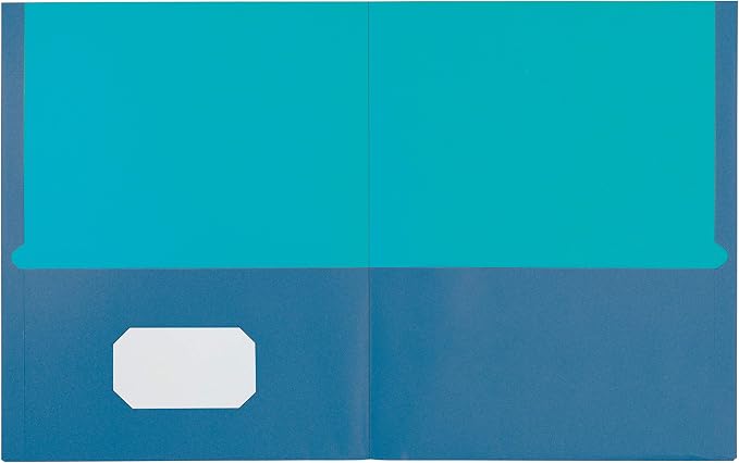 Oxford 2 Pocket Folders, Textured Paper, Assorted Colors (Blue, Purple, Teal, Orange, Pink), Contrasting Interior, Letter Size, 25 Per Box (53274EE) (Pack of 8)