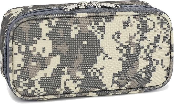 FlowFly Large Capacity Pencil Case for Kids, Boys & Girls – Zippered Multi-Functional Pen Pouch, Soft & Portable Pencil Bag for School, Teens, Students, Digital Camo