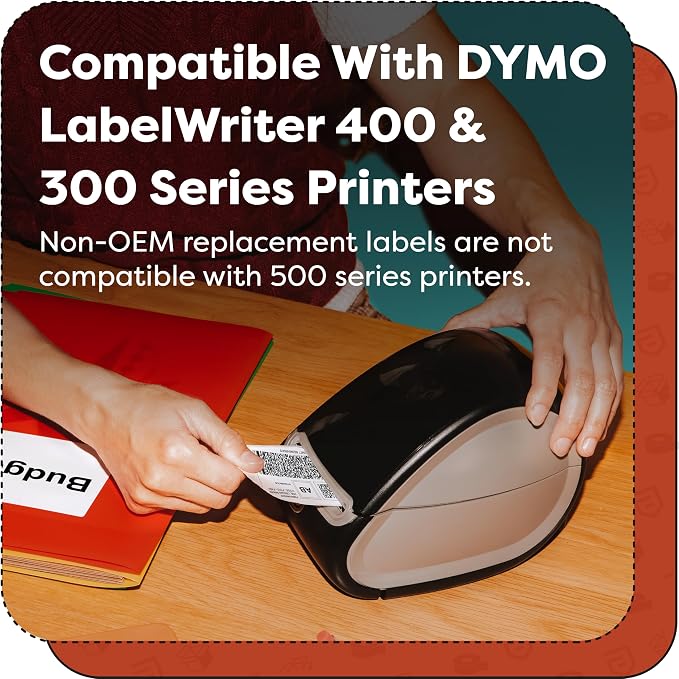 Compatible Direct Thermal Labels Replacement for DYMO 30334 | (2-1/4" X 1-1/4") Barcode - Use with Labelwriter 450, 450 Turbo, 4XL Printers (12 Rolls) - Aegis Adhesives